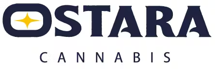 Ostara Cannabis Dispensary Missouri logo with navy blue text and abbreviation NNAB